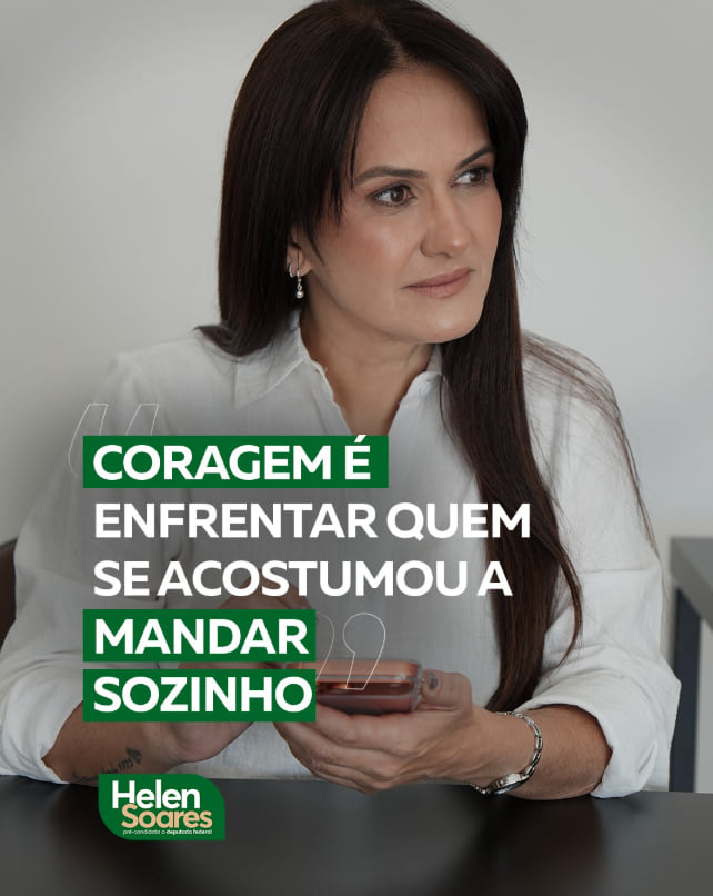 Helen Soares em registro de campanha